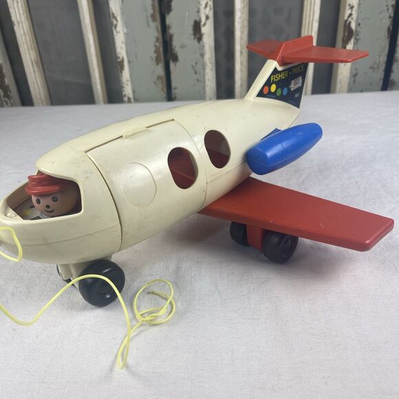 Fisher-Price Other - 1970s Fisher Price Vintage Little People Fun Toy Jet Airplane Plane  Toy